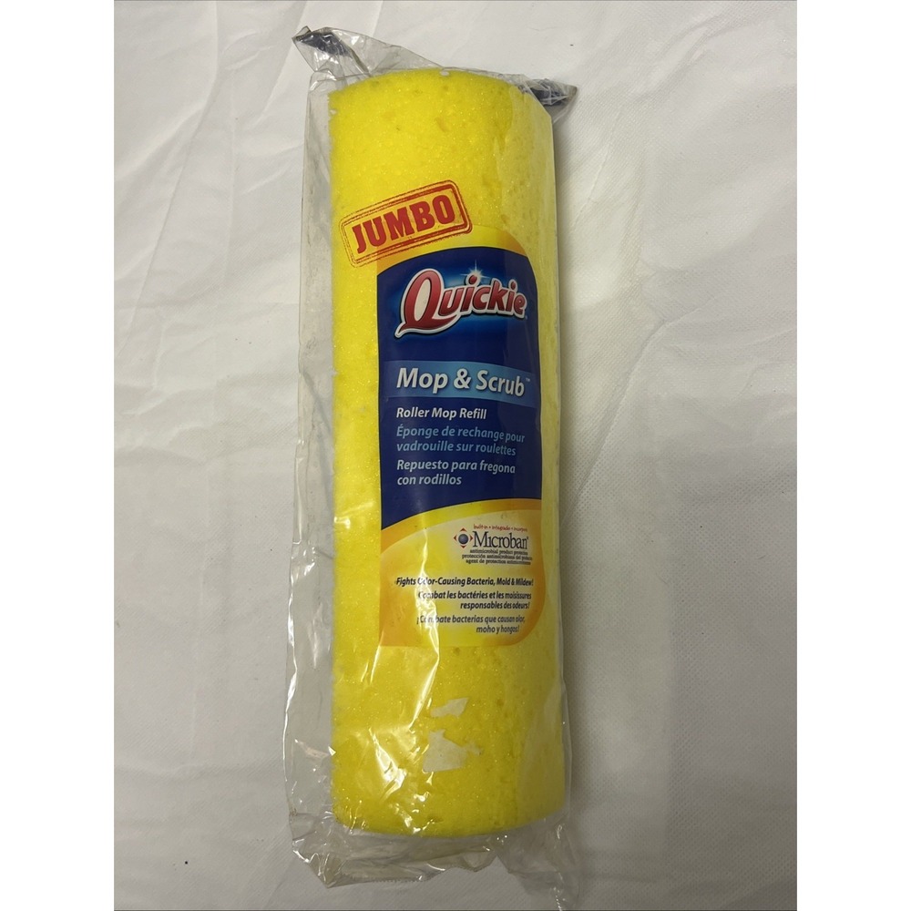 Jumbo Quickie Mop & Scrub Roller Mop Refill Fits 055 055B Type P Sponge